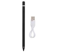 Touchscreen Pen Built In Lithium Battery Precise Pressure Sensitivity Universal Stylus for Artists Students Teachers Professionals White Black Red 175mm 15g (Black)
