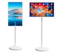 Touchscreen Portable TV with Adjustable Floor Stand, Smart Mobile TV for Outdoor Use, High Resolution Display
