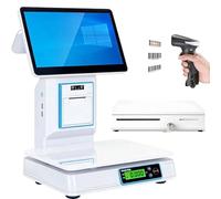 Touchscreen POS System with Weighing Scale, AI Recognition, Built-in Receipt Printer, Windows 10 for Retail Store Use