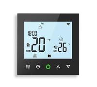 Touchscreen Smart Thermostat Electric Underfloor Ceiling, Infrared Heating, Intelligent Heating Control, Easy Installation, Google Alexa Integration, Energy management, 95-240v 16A Colour: Black
