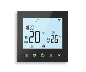 Touchscreen Smart Thermostat Electric Underfloor Ceiling, Infrared Heating, Intelligent Heating Control, Easy Installation, Google Alexa Integration, Energy management, 95-240v 16A Colour: Black