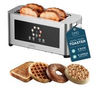 DMD Collective - Toster, 4 Slice Toasters Wide Slots, Stainless Steel | Digital Touch Control, 6 Browning Levels, Defrost Reheat & Cancel Functions, 1400W Toaster for Thick & Thin Bread