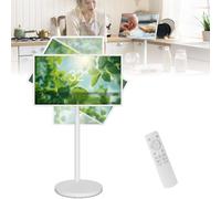 Touchscreen TV with Portable Wheels, Auto Play, Wireless Mirroring, Ideal for Camping and Mobile Entertainment
