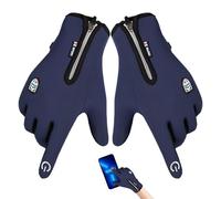 TouchScreen Winter Gloves, Anti-Sweat Zipper Breathable Game Gloves, Cold Weather Warm Freezer Work Soft Flannel Lining Anti-Slip Silicone Gel Suit for Running Driving