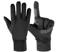 Touchscreen Winter Gloves for Women and Men, Warm Water Resistant Windproof Thermal Gloves for Driving Running Cycling Phone Texting Outdoor Hiking in Cold Weather Stocking Stuffer for Men (Black,M)