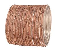 Touchstone "Colorful 2 Dozen Bangle Collection Indian Bollywood Alloy Metal Textured Designer Jewelry Bangle Bracelets Set of 24 for Women