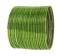 Touchstone Colorful Bangle Collection Modern Pretty Attractive Look Wrist Filler Indian Bollywood Parrot Green Color Designer Jewelry Metal Bangle Bracelets Set of 24. for Women.