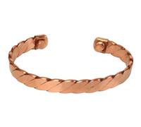 Touchstone Copper Handcrafted Beautiful Braided Magnetic Hand Forged With Solid And High Gauge Braided Pattern Minimalistic Elegance Pure Copper Bracelet In Natural Tone