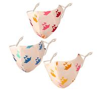 Touchstone Cotton Adjustable filter pocket 3 layer face mask reusable washable for men, women (Pack of 3). Orange Pink Blue