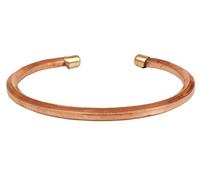 Touchstone Handcrafted By Indian Skilled Artisans Durable High Gauge Copper Hand Twisted Stylisht Bracelet In Natural Tone.