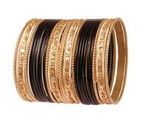 Touchstone Indian Bollywood Golden Glitters Textured Pink Color Large Size Designer Jewelry Special Bangle Bracelets in Gold Tone for Women.