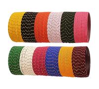 Touchstone New Colorful Bangle Collection Indian Bollywood Alloy Metal Rich 12 Gorgeous Live Textured Matte Finish Colors Bracelets Bangle Set of 144 for Women.