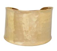 Touchstone NEW Indian Bollywood Brass Base Handcrafted Exclusive Hammered 1.75 Inches Wide Light Weight Designer Jewelry Cuff Bracelet In Gold Tone For Women.