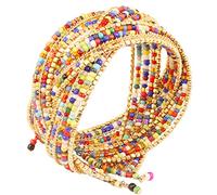 Touchstone New Indian Bollywood Desire Beautiful Beaten Brass Multicolor Glass Pipe Beads Wrist Decorative Designer Jewelry Cuff Bracelet in Antique Gold Tone for Women