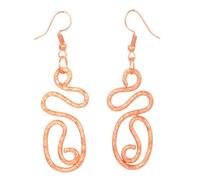 Touchstone New Indian Bollywood Fashion Marvelous Handcrafted Hammered Work Western Taste Designer Jewelry Dramatic Look Vintage Earrings in Copper Tone for Women.