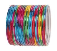 Touchstone NEW Indian Bollywood Fashion Modern Style Pretty Attractive Textured Multicolor Wrist Filler Thin Designer Jewelry Bracelets Bangle Bracelets. Set Of 24 For Women