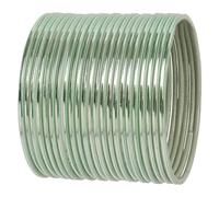Touchstone New Indian Bollywood Fashion Modern Style Pretty Attractive Textured Pistachio Color Wrist Filler Thin Designer Jewelry Bracelets Bangle Bracelets. Set of 24 for Women.