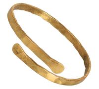 Touchstone NEW Indian Bollywood Fashion Smart Hand Hammered Spiral Pattern Wrist Enhancer 0.25 Inch Free Size Very Exotic Designer Jewelry Cuff Bracelet In Gold Tone For Women
