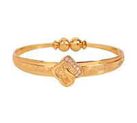 Touchstone NEW Indian Bollywood Finely Handcrafted Stylish Look Beautiful Pattern Rhinestone Designer Jewelry Openable Free Size Bracelet In Gold Tone For Women.