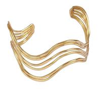 Touchstone NEW Indian Bollywood Handcrafted Hand Hammered Pretty Dramatic Look Fascinating Cuff Bracelet In Gold Tone For Women.