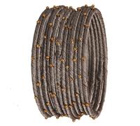 Touchstone "Silk Thread Bangle Collection Indian Bollywood Handcrafted Faux Silk Thread with Golden Beads Exotic Passionate Grey Designer Bangle Bracelets Set of 12 for Women.