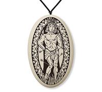 Touchstone St Sebastian Porcelain Oval Medal on Braided Cord | Patron Saint of Athletes and Soldiers