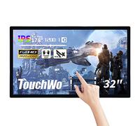 TouchWo 32 inch Interactive Touchscreen Monitor, Electronic Whiteboard with 16:9 FHD 1080P Display, Windows 10 All-in-One PC for Industrial, Office and Classroom, Core i5 RAM 4G & ROM 128G