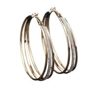 TOUFXJEQV 1Pair Classic Round Big Hoop Earring Round Loop Circle Gothic Punk Hoop Earring Large Size Earrings for Women Fashion Jewelry