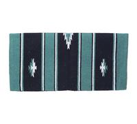 Tough 1 55% Wool Sierra Saddle Blanket 32"X32", Teal/Black/Cream