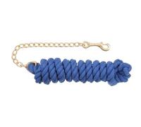Tough 1 Braided Cotton Lead with Chain, Royal Blue, 8 1/2'