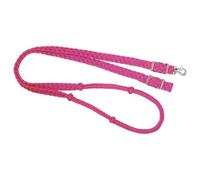 Tough 1 Knotted Cord Roping Reins, Pink