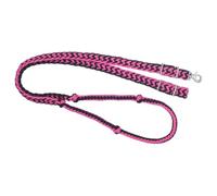 Tough 1 Knotted Cord Roping Reins, Pink/Black