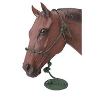 Tough 1 Knotted Rope Halter with Lead - Hunter Green