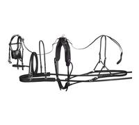 Tough 1 Leather Harness, Pony, black