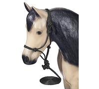 Tough 1 Miniature Poly Rope Halter with Lead, Black, Medium