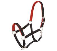 Tough 1 Nylon Padded Halter with Satin Hardware, Black, Horse