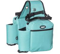 Tough 1 Nylon Water Bottle/Gear Carrier Saddle Bag, Turquoise/Brown