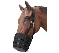 Tough 1 Poly Nylon Grazing Muzzle with Halter, Black