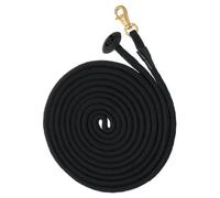 Tough 1 Rolled Cotton Lunge Line with Solid Brass Snap, Black