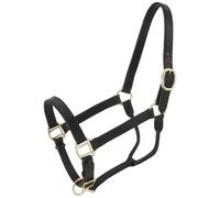 Tough 1 Royal King Leather Stable Halter, Black