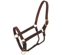 Tough 1 Royal King Leather Stable Halter, Brown