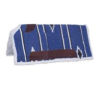 Tough 1 Sierra Cutback/Build-Up Saddle Pad/fleece Bottom, Royal/black/Cream