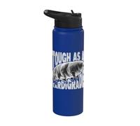 Tough As A Tardigrade - Microbiology Water Bear Moss Piglet Stainless Steel Insulated Water Bottle