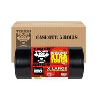 TOUGH BAGS Antibacterial X-Large Refuse Sacks - 85 x 117cm 40 μm, 5 x 20 Bag Rolls - Xtra Tough & Strong Bin Liners Bin Bags - Perfect for Domestic, Commercial and Industrial Environments.
