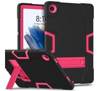 Tough Case for Samsung Galaxy Tab A9 Plus Case 11-inch 2023 (SM-X210/X216/X218) |Colour-Contrast Design| Full Body Cover Kickstand Shockproof Cover for Samsung Galaxy A9+ 2023 Tablet Black/Pink