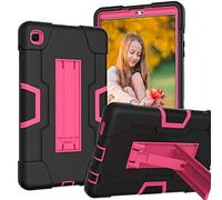 Tough Case for Samsung Galaxy Tab S6 Lite 10.4 Inch 2024/2022/2020 (Model SM-P620/P625/P613/P619/P610/P615) |Colour-Contrast Design| Full Body Shockproof Kickstand Cover Black/Pink