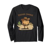 Tough Cookie Funny Cowboy Cookie Cartoon Western Humor Long Sleeve T-Shirt