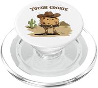 Tough Cookie Funny Cowboy Cookie Cartoon Western Humor PopSockets PopGrip for MagSafe