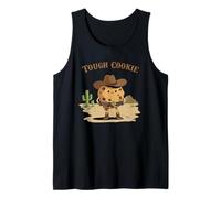 Tough Cookie Funny Cowboy Cookie Cartoon Western Humor Tank Top