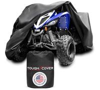 Tough Cover Basic Edition ATV Cover, Heavy Duty 210D Marine Grade Fabric, Quad Cover for Kawasaki, Honda, Polaris, Yamaha, and More. Protection Against Water, Wind, UV. 4 Wheeler Accessories (Black)
